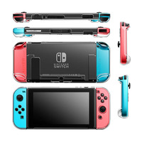 Odpinany kryształ PC przezroczyste etui na Nintendo przełącznik do Nintendo NS NX przypadki twarde jasne powrót obudowa Coque Ultra cienka torba 5